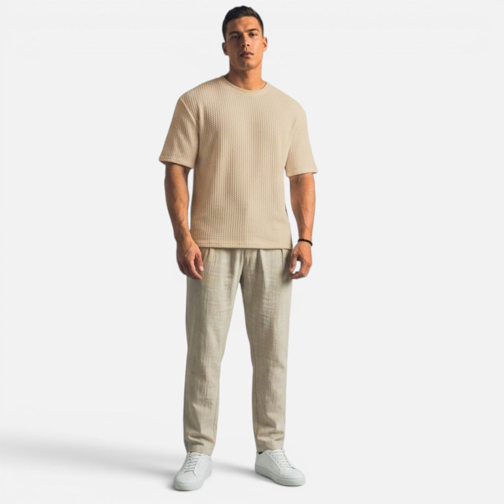 Maison Delmont | Men’s Waffle Knit Casual Shirt