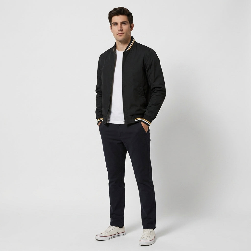 Men’s Slim-Fit Bomber Jacket
