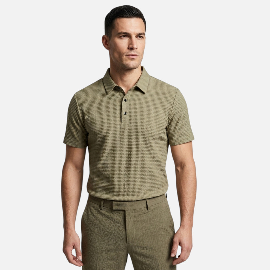 Maison Delmont | Men’s Ice Silk Polo Tee
