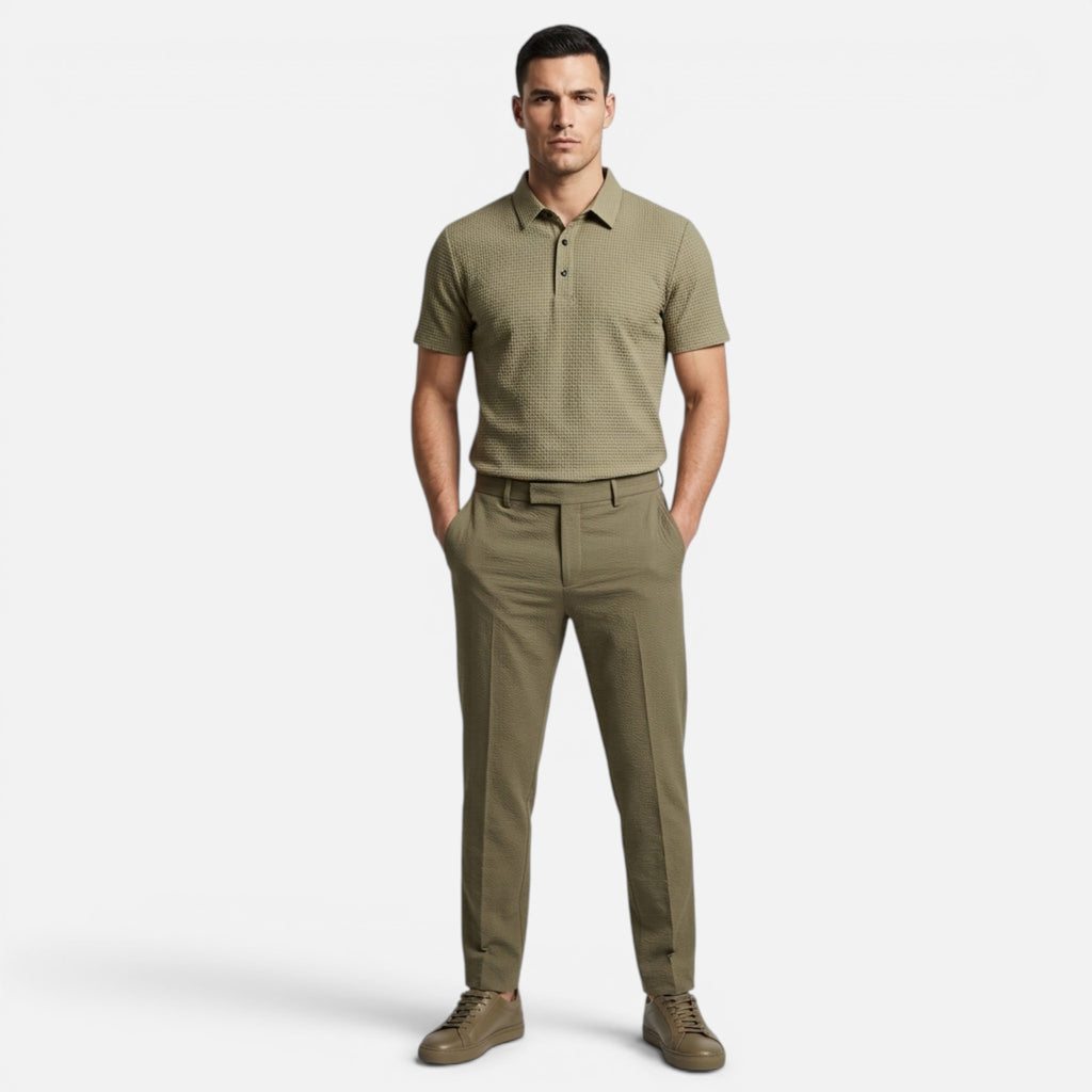 Maison Delmont | Men’s Ice Silk Polo Tee