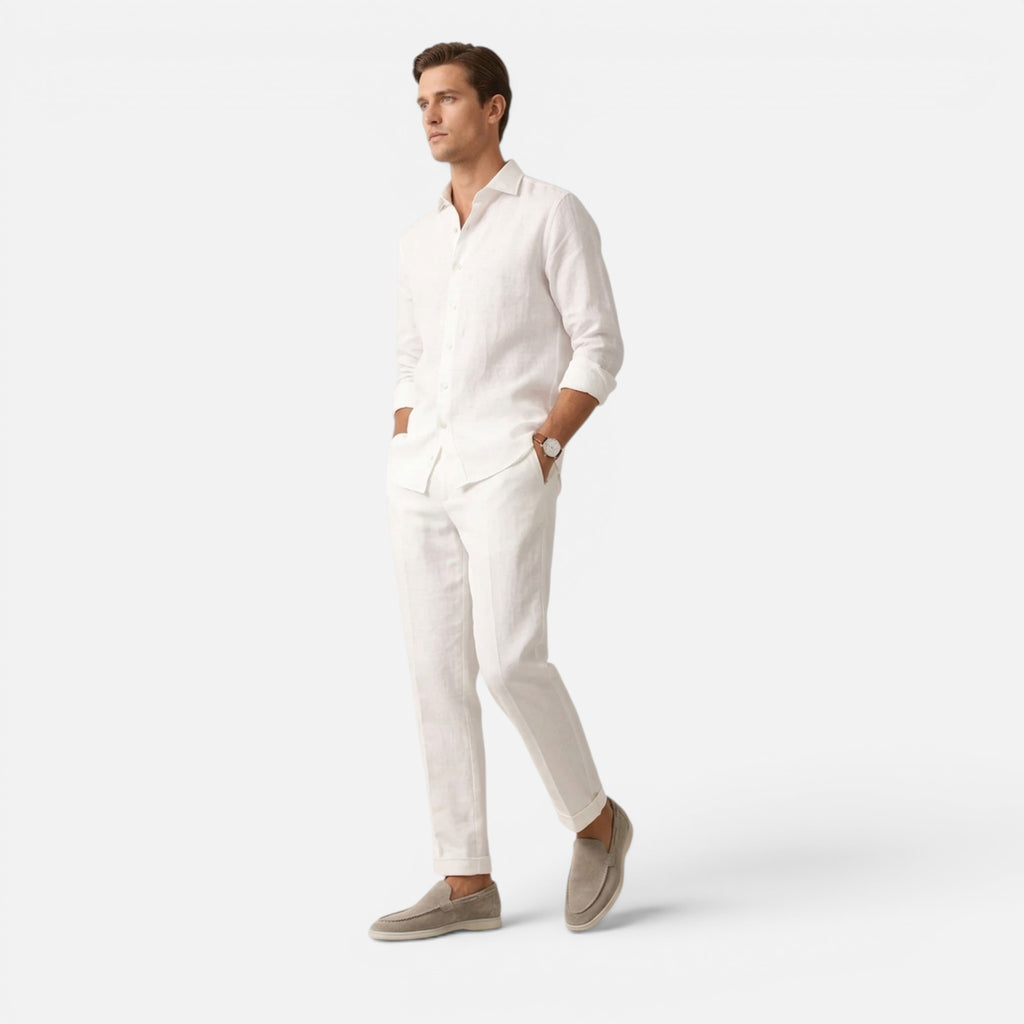 Maison Delmont | Men’s Riviera Faux Suede Moccasins