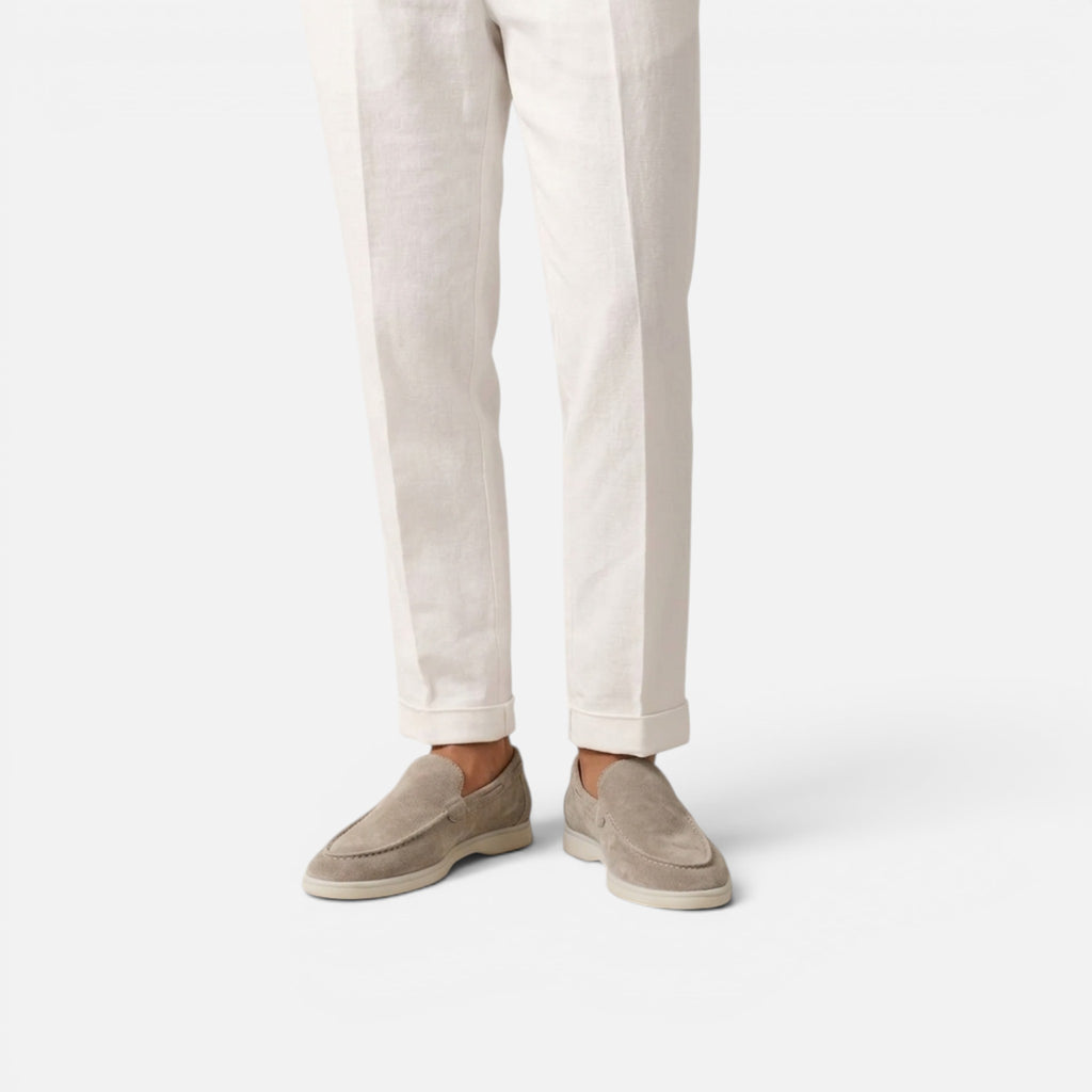 Maison Delmont | Men’s Riviera Faux Suede Moccasins