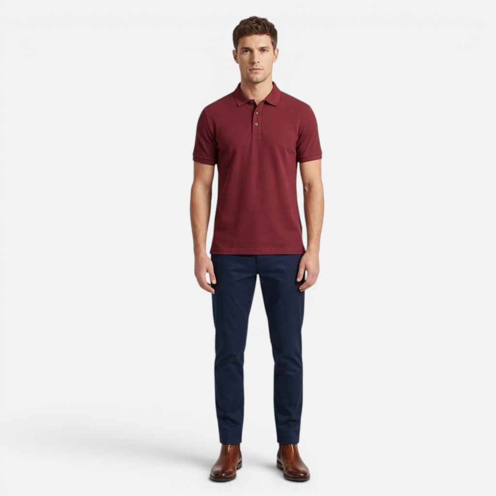 Maison Delmont | Men’s Breathable Cotton Golf Polo
