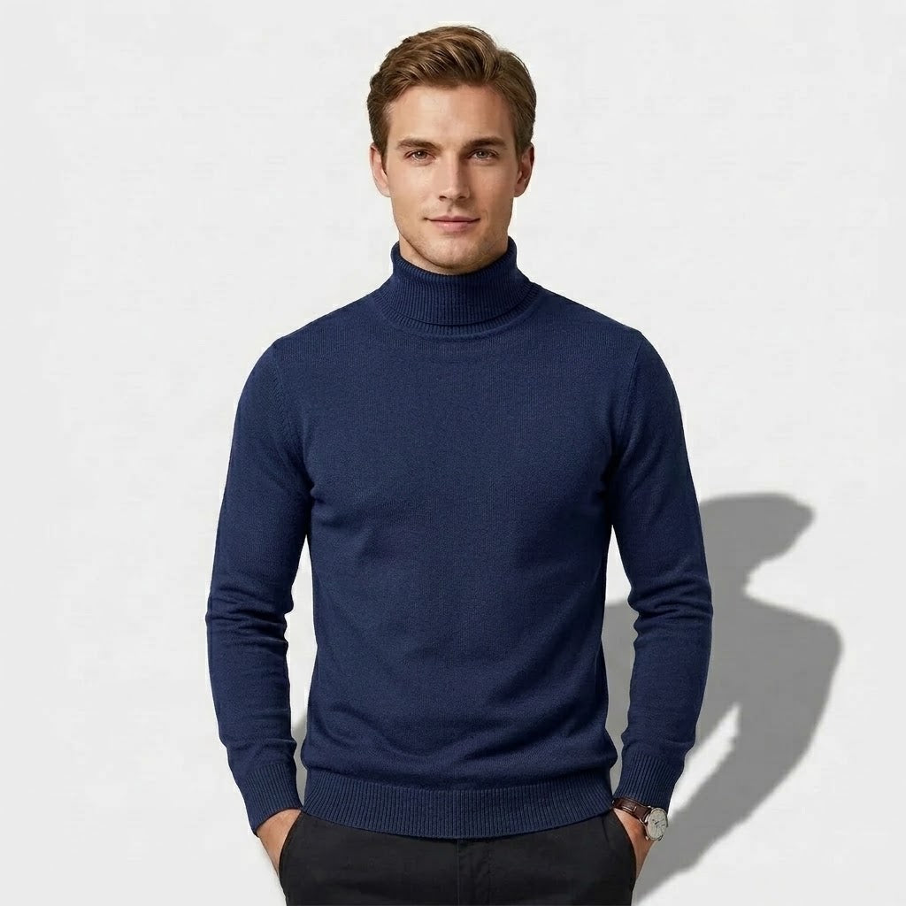 Men’s Classic High-Neck Knit Sweater