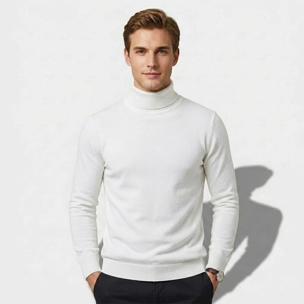 Men’s Classic High-Neck Knit Sweater
