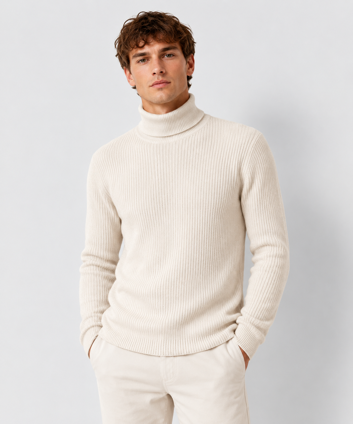 Men’s Luxury Cashmere Turtleneck Sweater