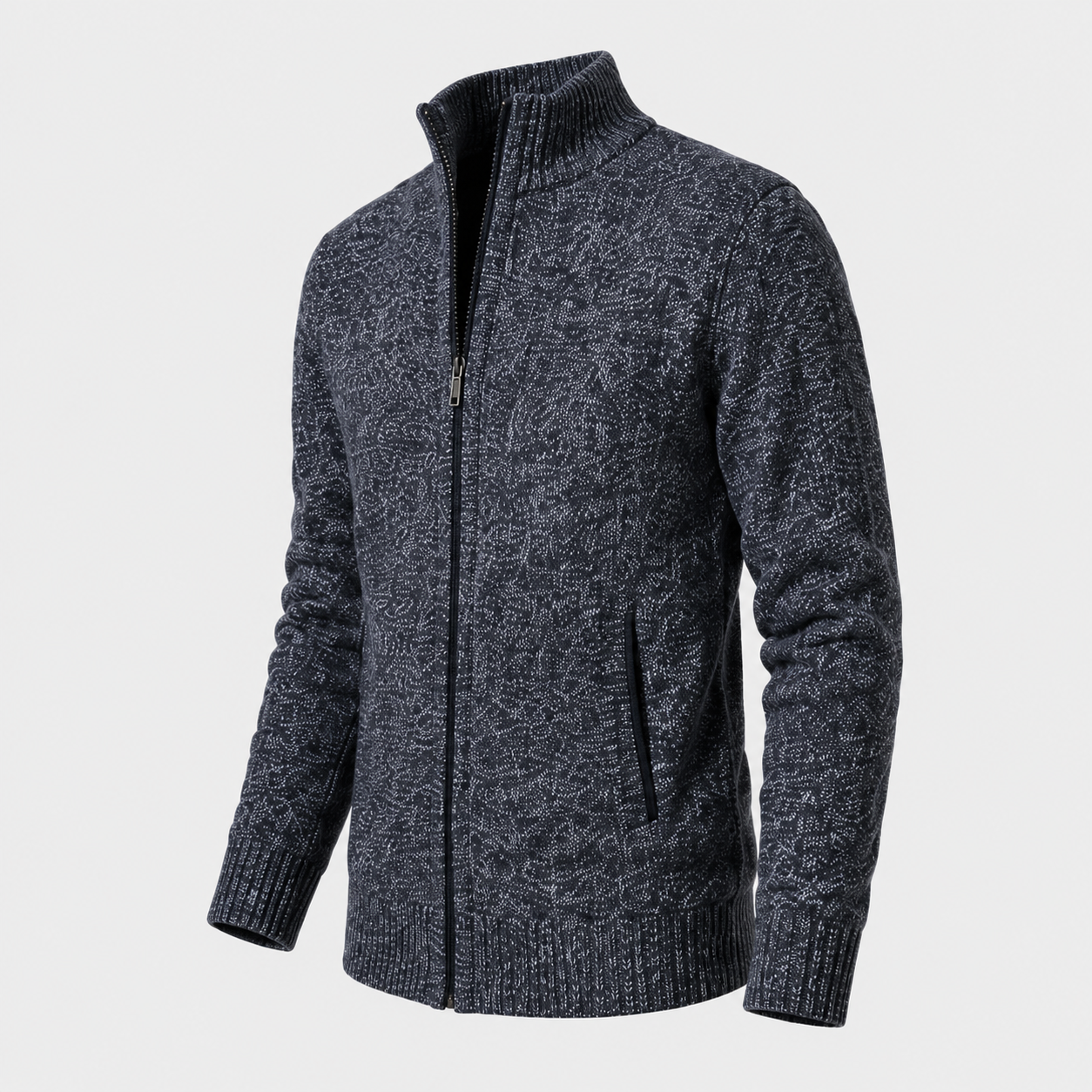 Men’s Classic Zip-Up Knit Cardigan