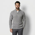 Men’s Cotton Half-Zip High-Collar Sweater