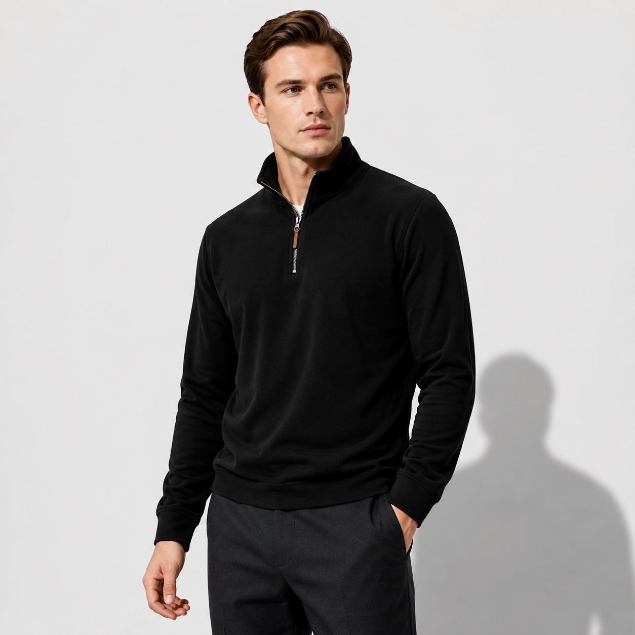 Men’s Warm Fleece Half-Zip Pullover Jacket