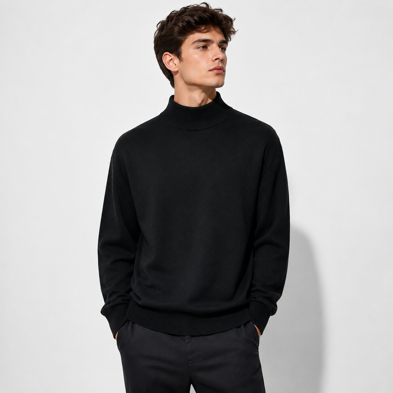 Men’s Merino Wool Turtleneck Sweater
