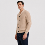 Men’s Chunky Knit Shawl Collar Cardigan