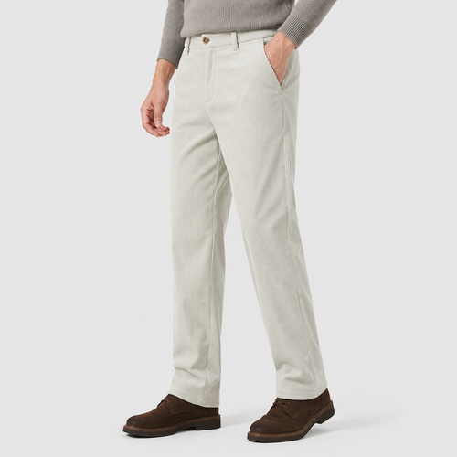 Men's Corduroy Pants - Cotton Blend Straight Leg Regular Fit