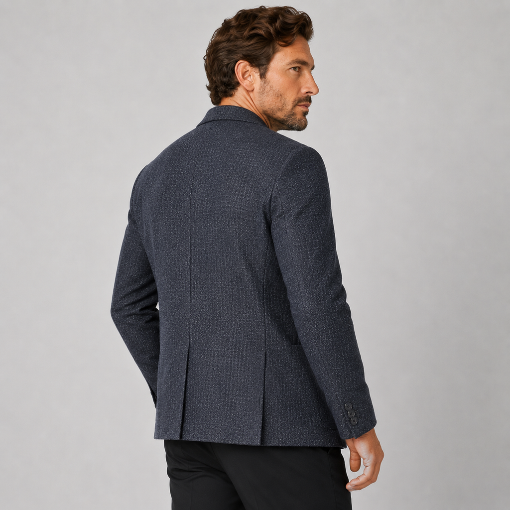 Men's Plaid Blazer - British Style Single-Breasted Jacket