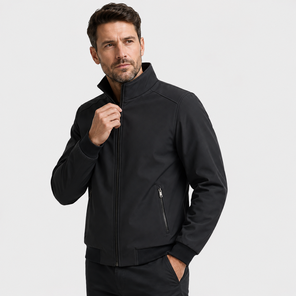 Men's Fleece Jacket - Thickened Stand Collar Zip-Up
