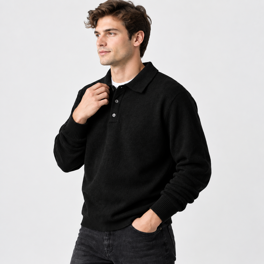 Men’s Thick Knit Pullover Sweater Classic Casual Outerwear