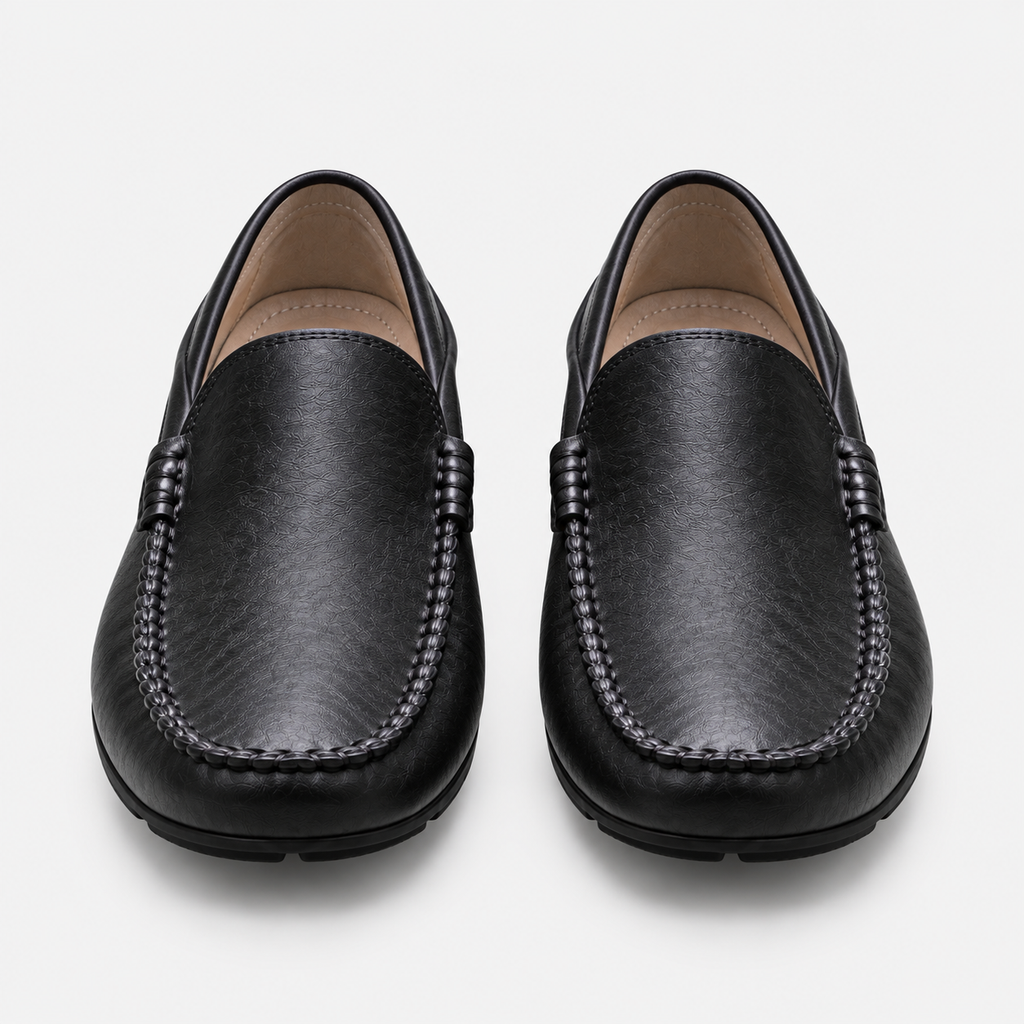 Men's Genuine Leather Driving Loafers – Classic Slip-On Moccasins