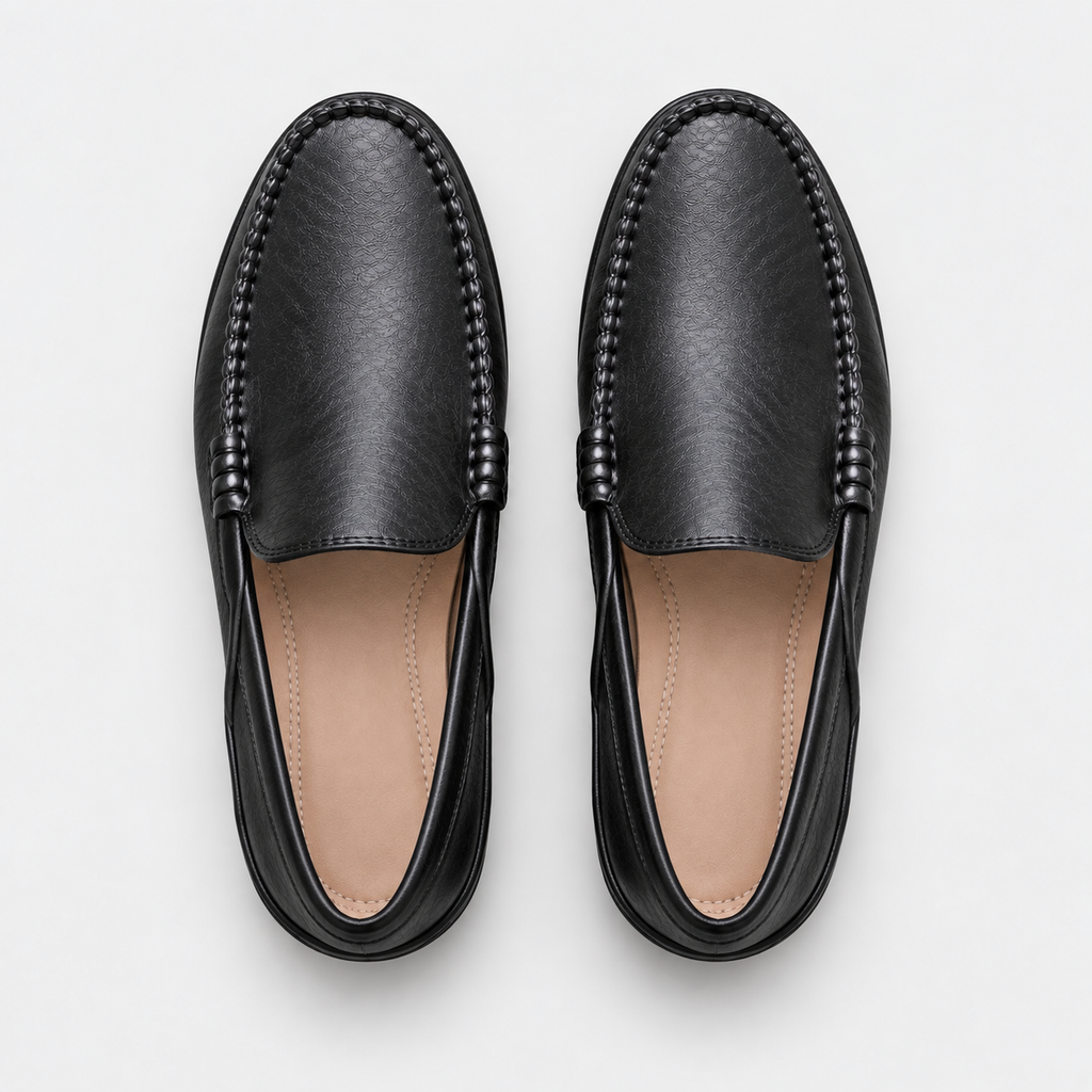 Men's Genuine Leather Driving Loafers – Classic Slip-On Moccasins