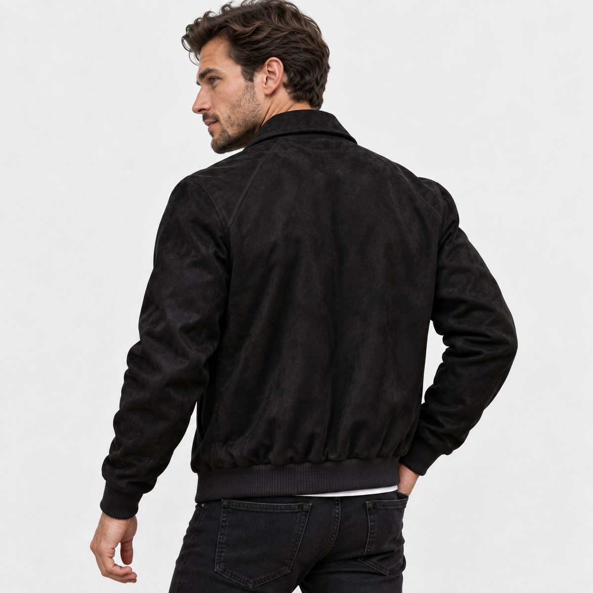 Men's Vintage Jacket Loose Fit Solid Color Workwear Coat