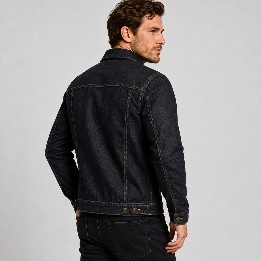 Men's Denim Jacket - Cotton Hooded Button Front