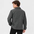 Men's Lapel Trench Coat Lightweight Spring Fall Casual Outerwear