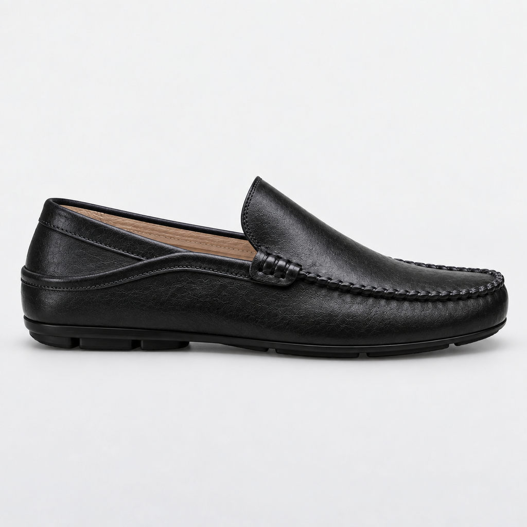 Men's Genuine Leather Driving Loafers – Classic Slip-On Moccasins