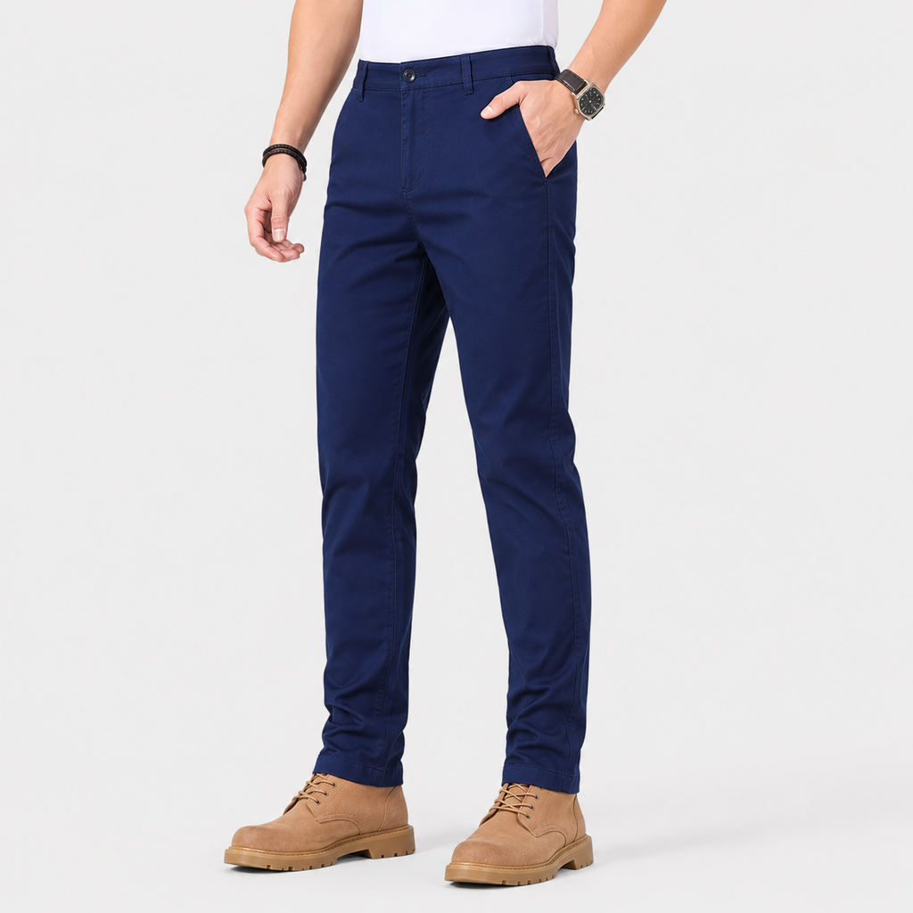 Men's Chino Pants - Stretch Cotton Smart Casual Trousers