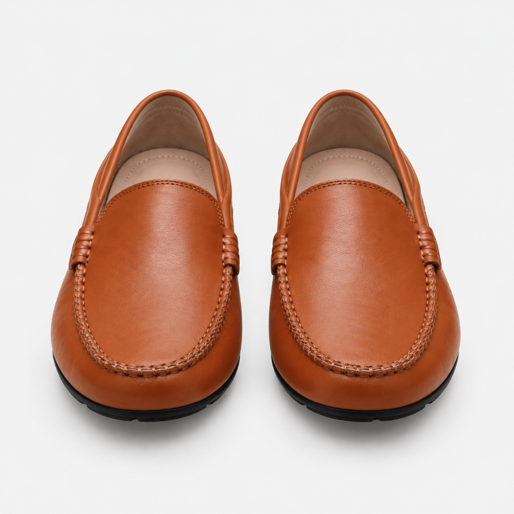 Men's Genuine Leather Driving Loafers – Classic Slip-On Moccasins