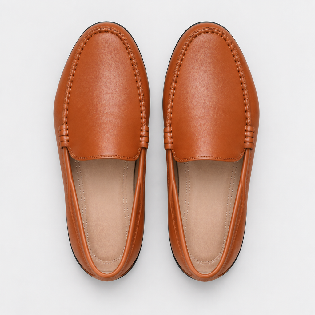 Men's Genuine Leather Driving Loafers – Classic Slip-On Moccasins