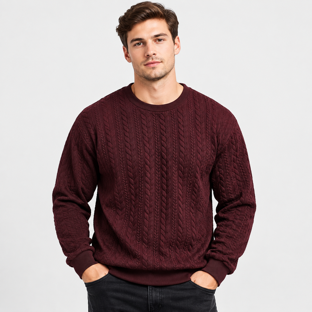 Men’s Lightweight Crew Neck Pullover Sweatshirt Everyday Wear