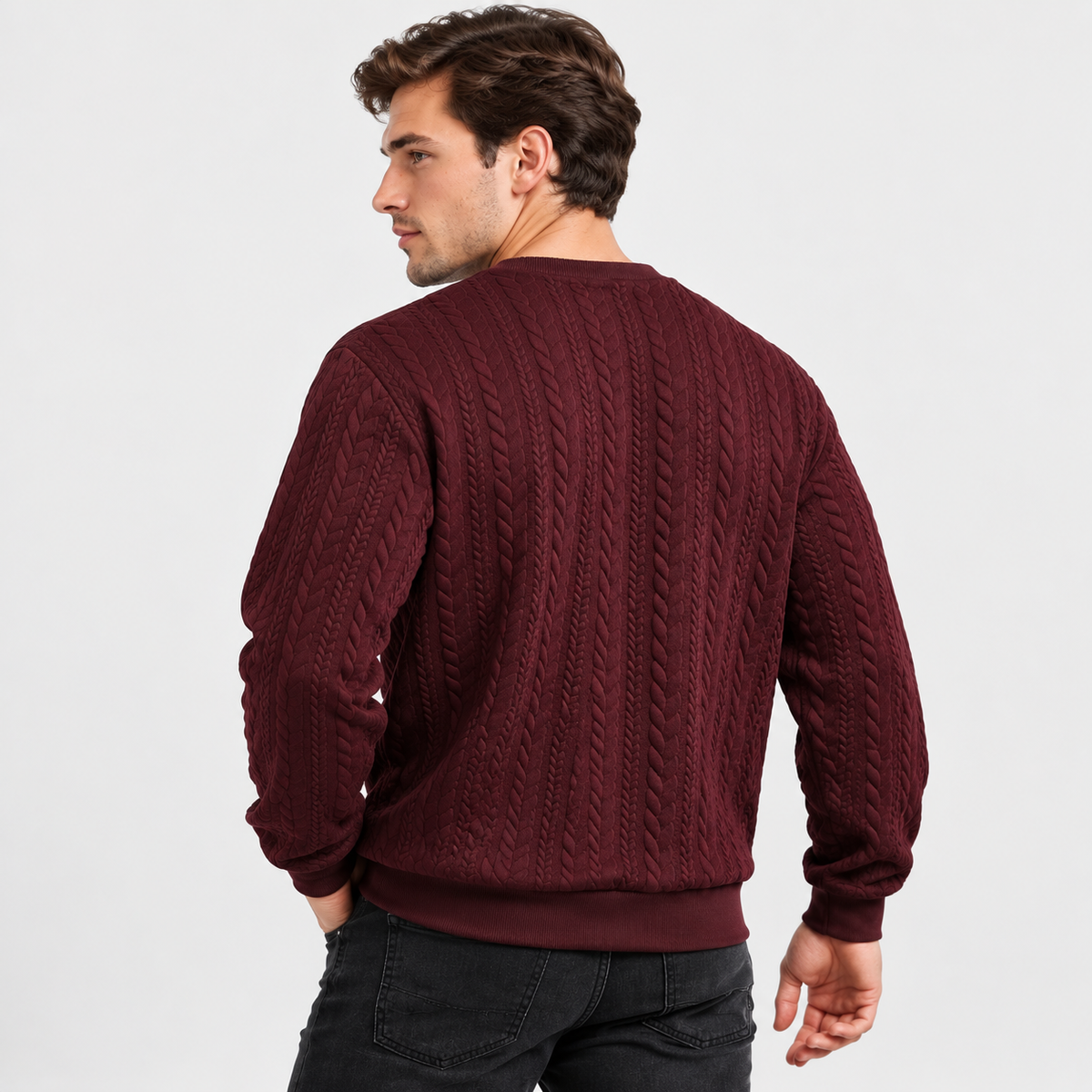 Men’s Lightweight Crew Neck Pullover Sweatshirt Everyday Wear