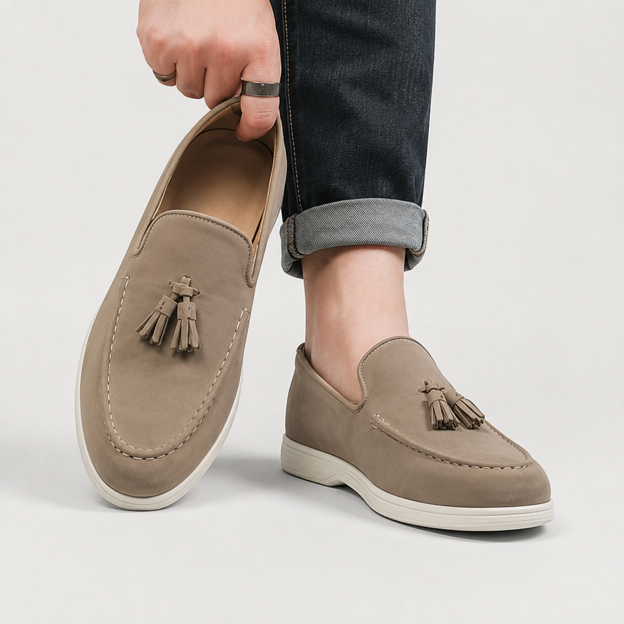 Men’s Classic Suede Leather Driving Loafers