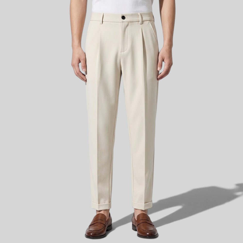 Men’s Tailored Straight-Leg Wool Trousers