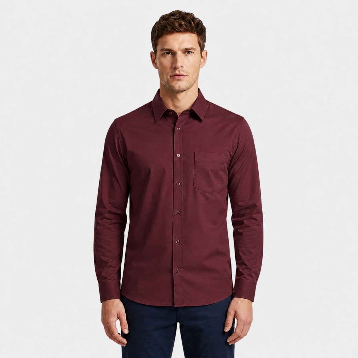 Men’s Classic Long-Sleeve Dress Shirt