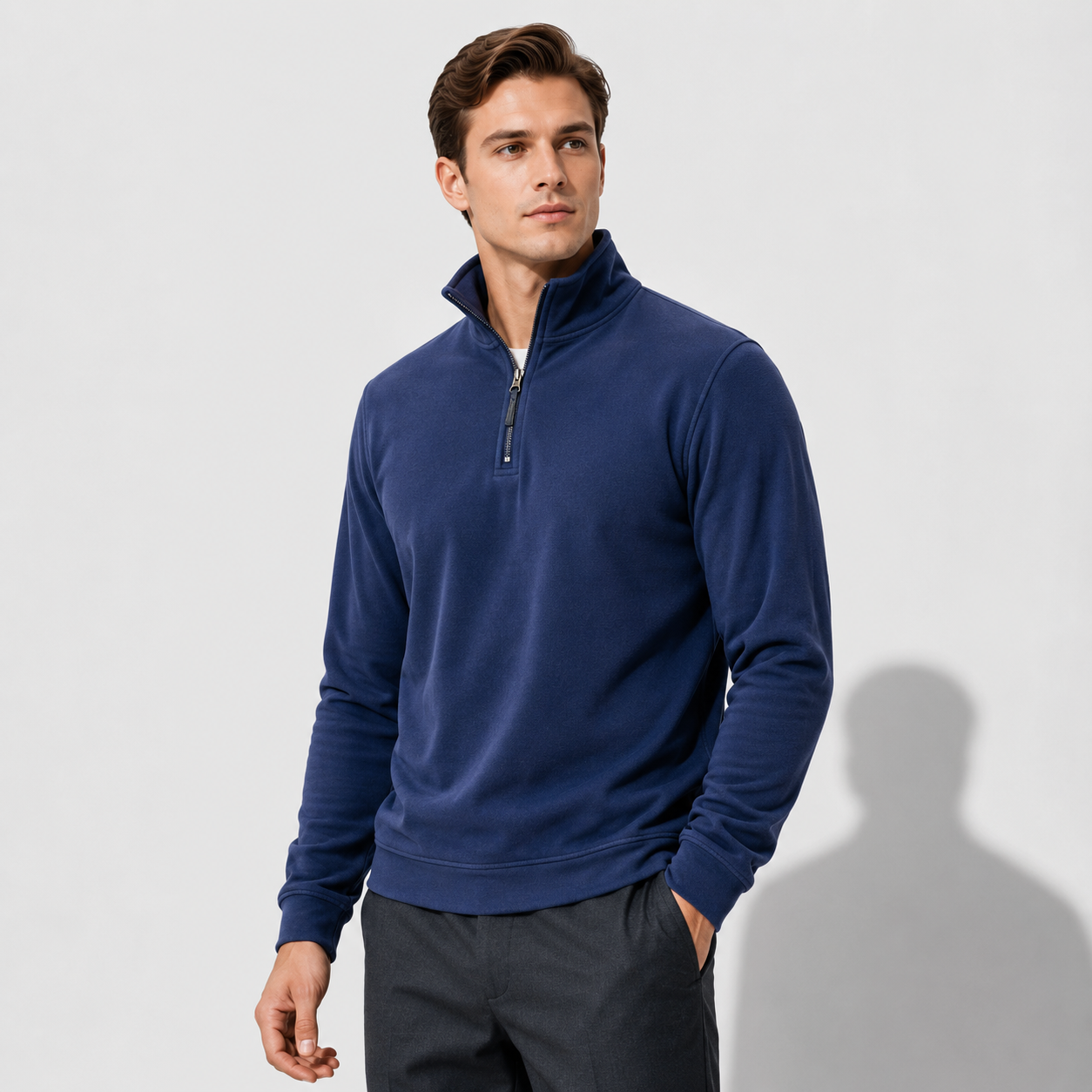 Men’s Warm Fleece Half-Zip Pullover Jacket
