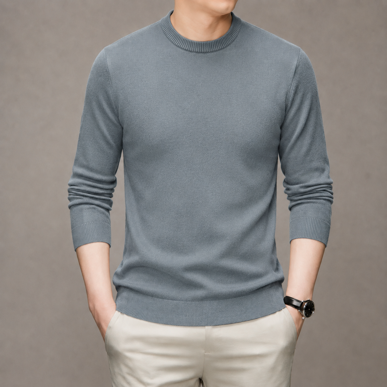 Men’s Classic Crewneck Knit Pullover Sweater