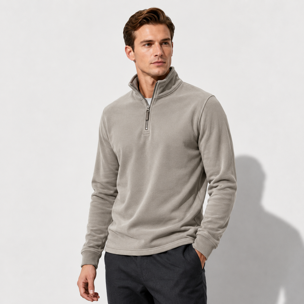 Men’s Warm Fleece Half-Zip Pullover Jacket