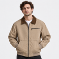 Men’s Vintage Workwear Jacket Lapel Collar Retro Flight Coat