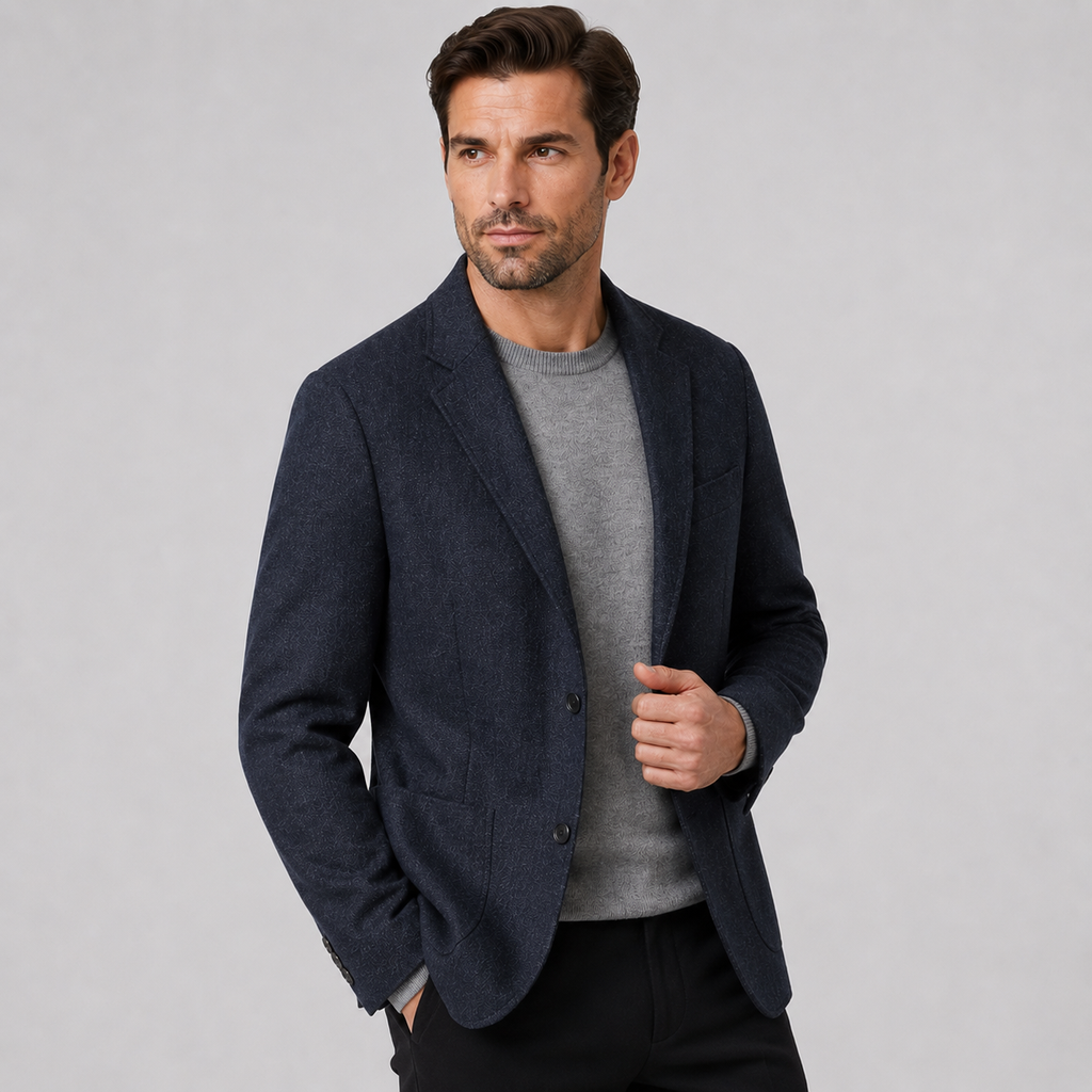 Men's Plaid Blazer - British Style Single-Breasted Jacket