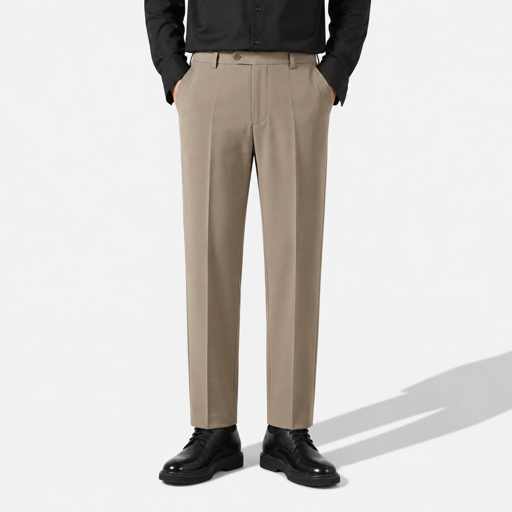 Men’s Classic Slim-Fit Suit Trousers