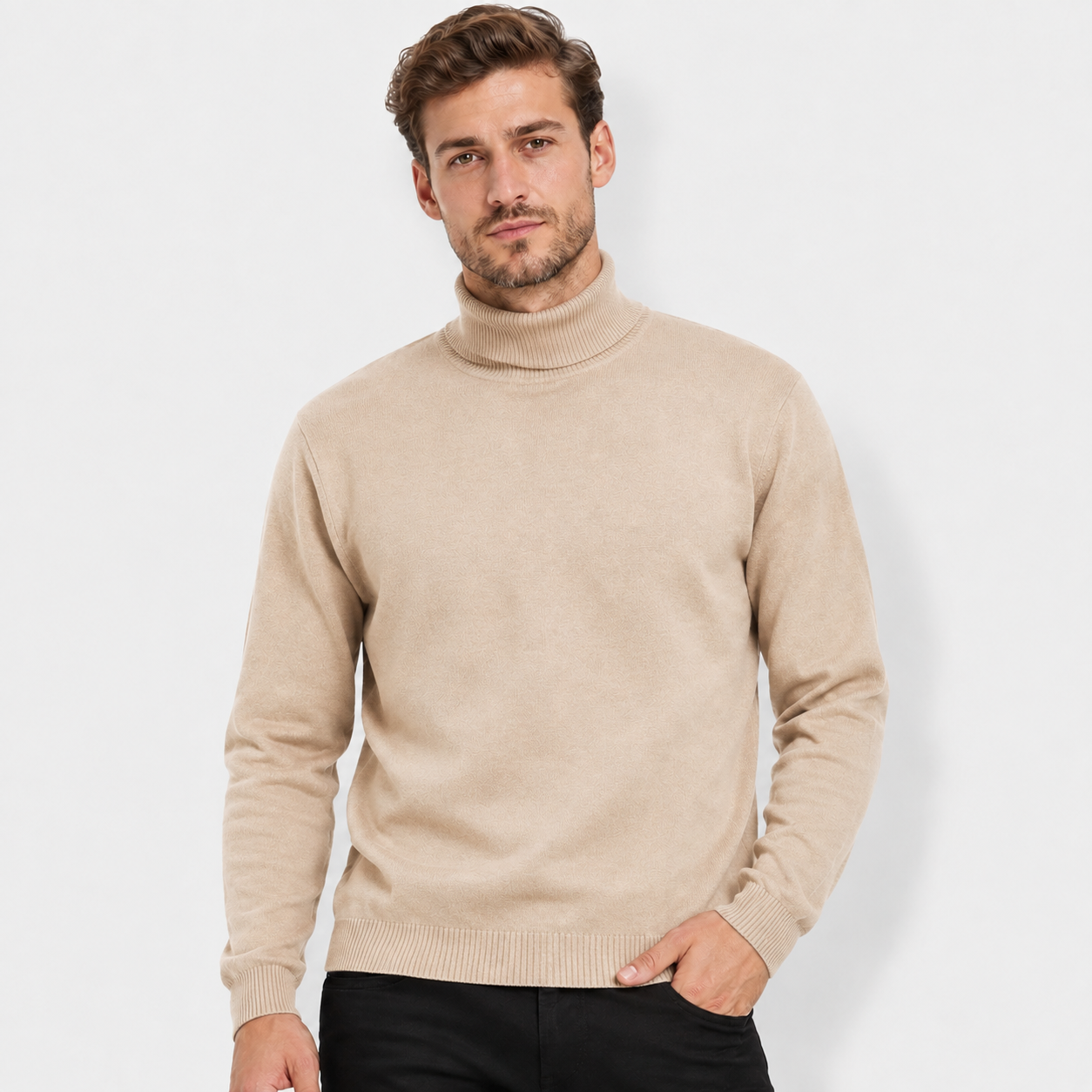 Men’s Pure Cashmere Turtleneck Sweater