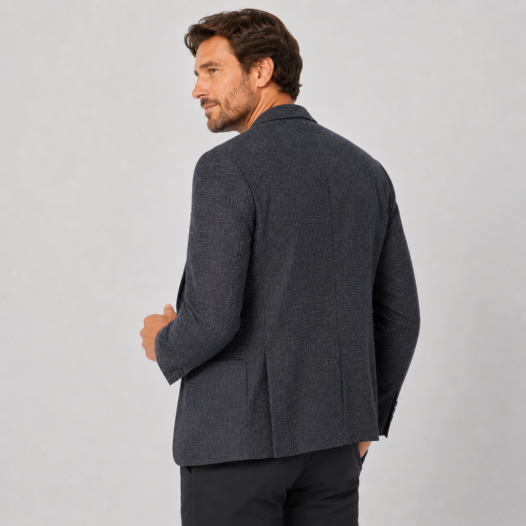 Men's Plaid Blazer - British Style Single-Breasted Jacket