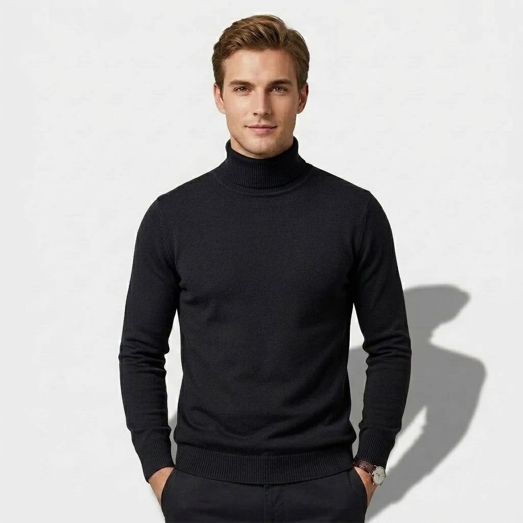 Men’s Classic High-Neck Knit Sweater