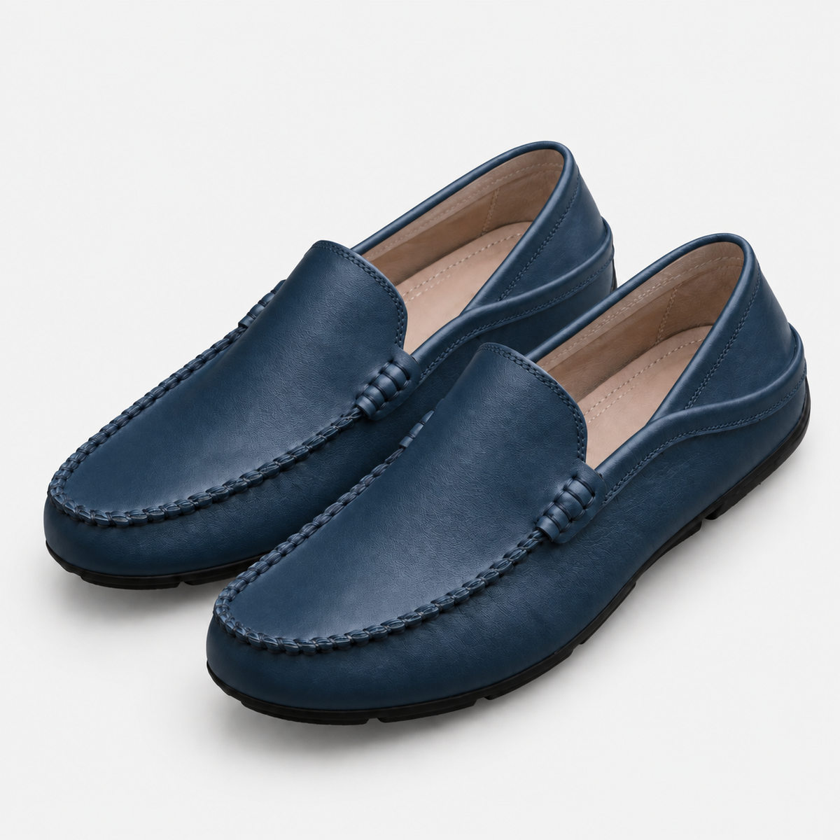 Men's Genuine Leather Driving Loafers – Classic Slip-On Moccasins