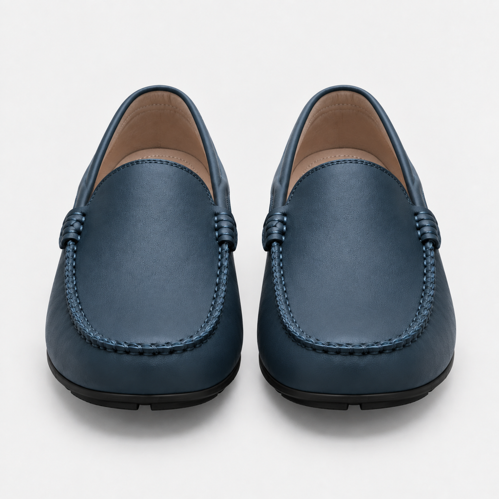 Men's Genuine Leather Driving Loafers – Classic Slip-On Moccasins