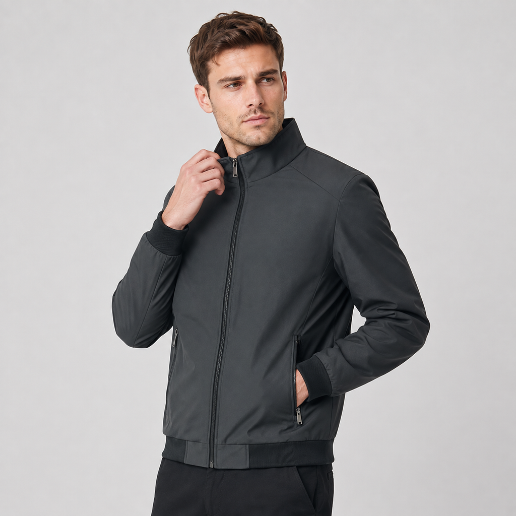Men's Fleece Jacket - Thickened Stand Collar Zip-Up
