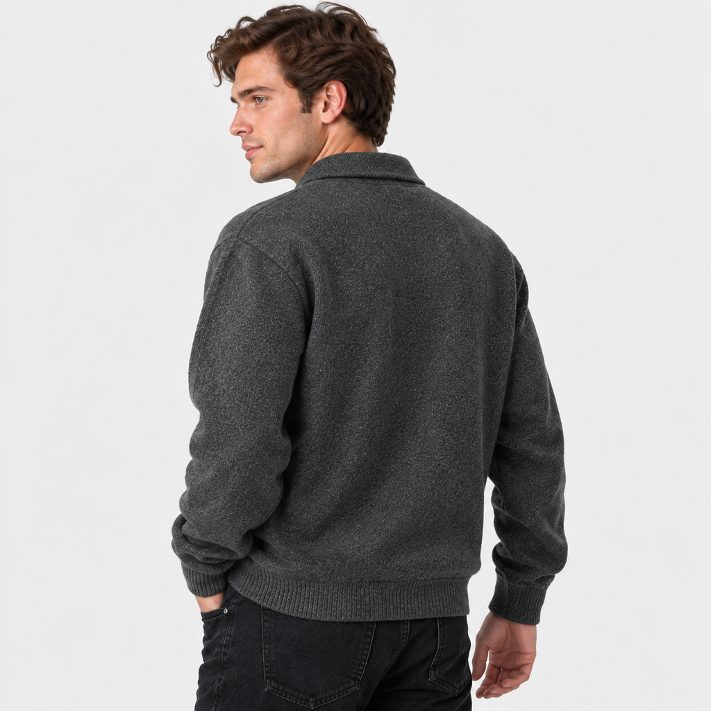 Men’s Thick Knit Pullover Sweater Classic Casual Outerwear
