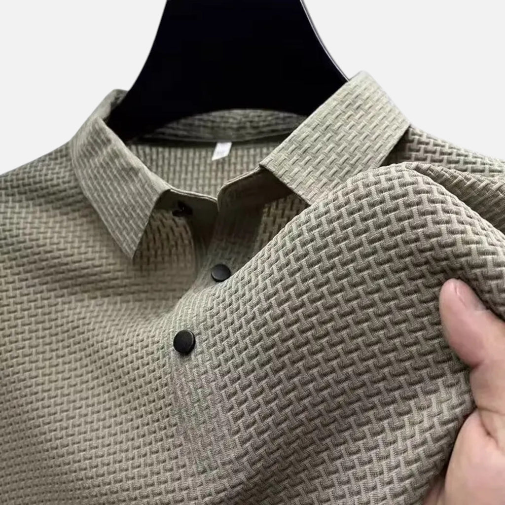 Maison Delmont | Men’s Ice Silk Polo Tee