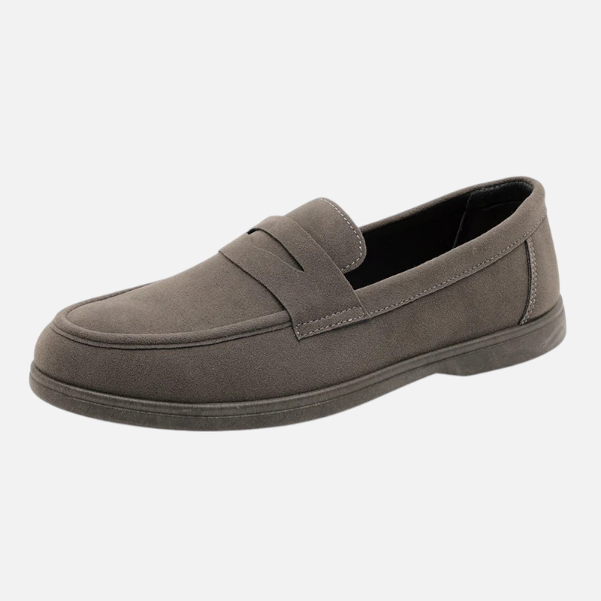 Maison Delmont | Men’s Faux Suede Slip-On Loafers