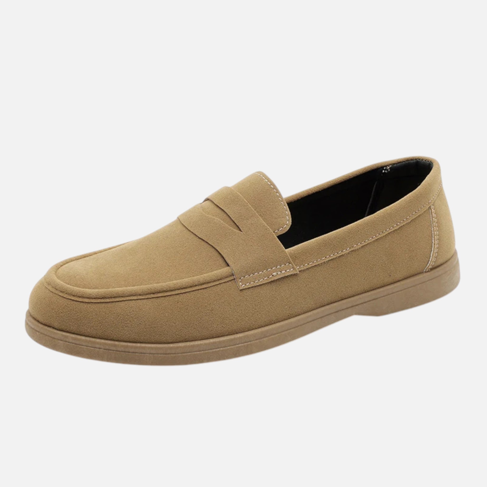 Maison Delmont | Men’s Faux Suede Slip-On Loafers