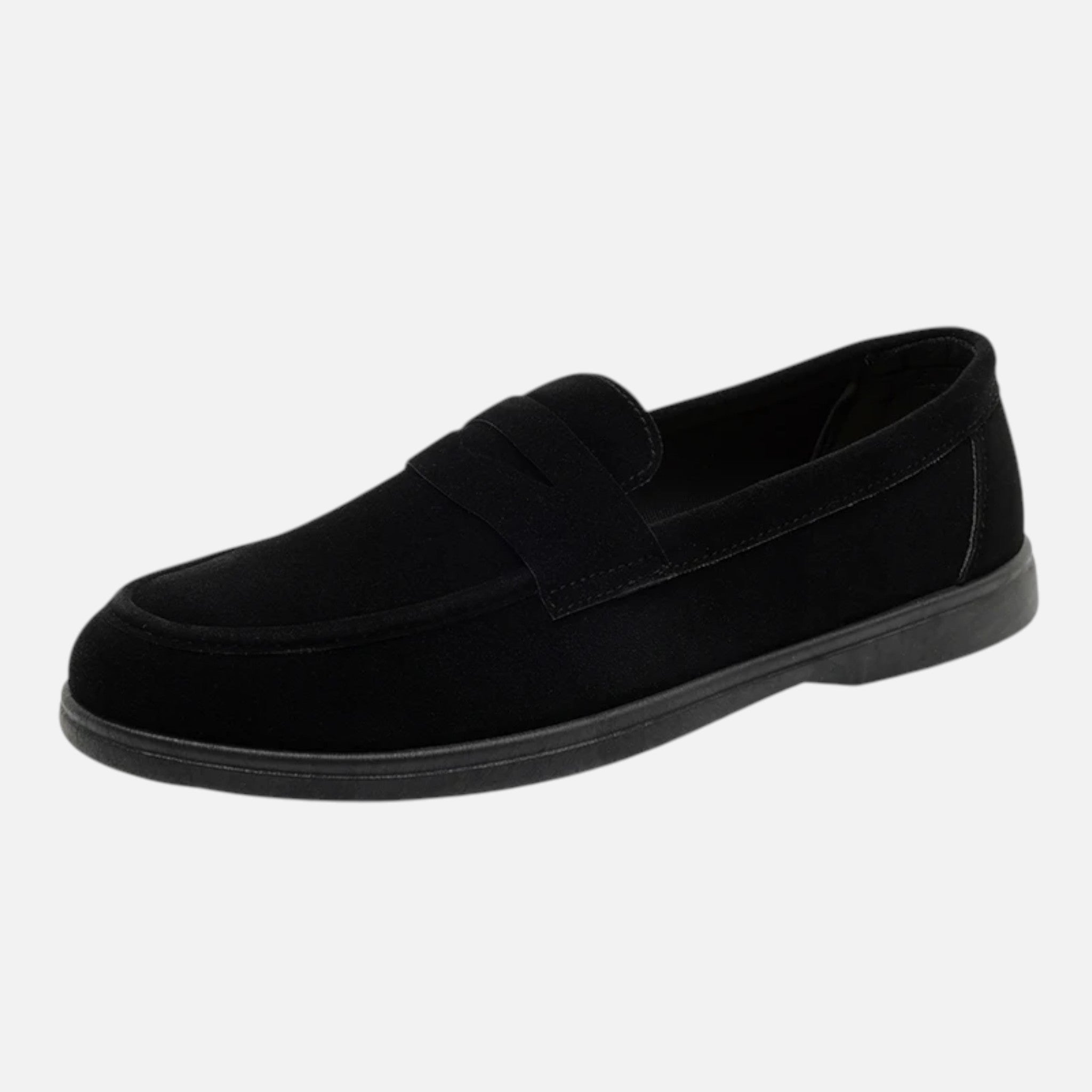 Maison Delmont | Men’s Faux Suede Slip-On Loafers